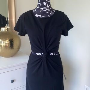 Knotty but Nice Knotted Cutout T-Shirt Dress